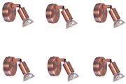 SE 140-C1 (x6) Saba Packet Copper adjustable spotlight+ HOMELIGHTING 77-8843