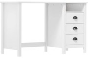 vidaXL Γραφείο Hill με 3 Συρτάρια 120x50x74 εκ Μασίφ Ξύλο Πεύκου