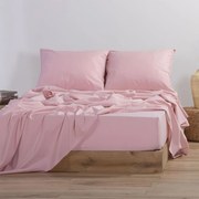 Σεντόνι Με Λάστιχο Basic Pink Nef-Nef Μονό 100x200cm Με Λάστιχο 100% Cotton