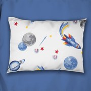 Βρεφική Μαξιλαροθήκη (35x45) Dimcol Space Mission 184 White - Blue