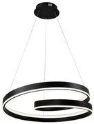 Κρεμαστό Φωτιστικό Οροφής LED 59W 3000K 120x60 Capri Viokef-4291300-Μαύρο 4291300