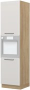 Επιδαπέδιο ντουλάπι φούρνου ψηλό Modena K23-60-2KR-Δρυς - Γκρι ανοιχτό - 60.00Χ60.00Χ235.00cm