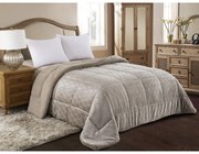 Κουβερτοπάπλωμα Ανάγλυφο Flannel/Sherpa 220×240 ADAM HOME (820) TAUPE 220X240