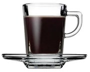 CARRE CUP AND SAUCER ESPRESSO TEMPERED 75CC P/2016 GB6.OB24. (smA) | Συσκευασία 6 τμχ