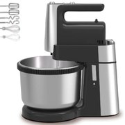 Μίξερ Royalty Line με μπολ RL-HM19015, 700W, 6 αναδευτήρες, 3 λίτρα, Turbo, 5 ταχύτητες, Μαύρο/inox