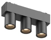 Μαγνητικό Φωτιστικό Ράγας Ultra Thin LED 6W 3CCT 3 Κύλινδροι InLight-TMU0090-Black-Μαύρο TMU0090-Black