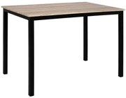 ΤΡΑΠΕΖΙ ΤΡΑΠΕΖΑΡΙΑΣ PANYA HM8332, 110X70Χ76 SONOMA, ΜΑΥΡΑ ΠΟΔΙΑ