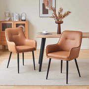Καρέκλα Τραπεζαρίας (56x61x89) Spitishop Hernan Camel