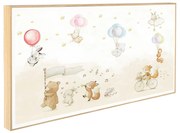 Παιδικό Κάδρο Ζωάκια με μπαλόνια KDP201 30x60cm