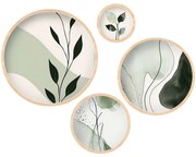 Κάδρα (Σετ 4Τμχ) 693BSE2073 Φ45/36/27/18cm Multi Wallity Στρόγγυλοι Ξύλο