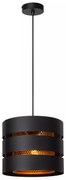 Φωτιστικό Κρεμαστό Lucide 21433-01-30 ROSAS Μαύρο Ματ (Black Mat)|Χρυσό Χρώμα (Gold Coloured)