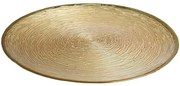 Διακοσμητική Πιατέλα 374-224-260 26x26x2cm Gold Γυαλί