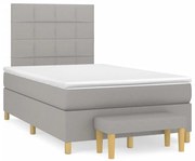 ΚΡΕΒΑΤΙ BOXSPRING ΜΕ ΣΤΡΩΜΑ ΑΝΟΙΧΤΟ ΓΚΡΙ 120X190 ΕΚ. ΥΦΑΣΜΑΤΙΝΟ 3270404