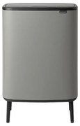 Brabantia 1001266 Κάδος απορριμμάτων Bo Touch Hi 2x30L, Mineral Concrete Grey