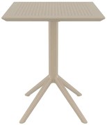 Τραπέζι Πτυσσόμενο Sky 60Χ60X74Εκ. Dove Grey