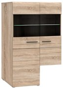 Κρεμαστή Βιτρίνα Δίφυλλη Solo αριστερή 2W 90x41x136 Sonoma Wenge - TO-SOLOTV2WL