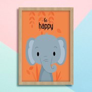 Παιδικό ξύλινο κάδρο 23x32cm Be Happy KD418