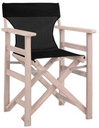Καρέκλα Σκηνοθέτη ΛΗΜΝΟΣ C10453.05 Chalk Finish Λευκή Εμποτισμού με PVC Μαύρο 57x54x88.5 εκ.