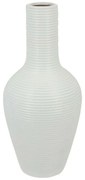 Βάζο - Μπουκάλι Γραμμωτό 15-00-22510-35 Φ14x31cm White Marhome Κεραμικό