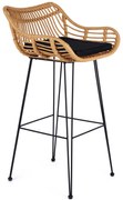 H105 bar stool, color: natural / black DIOMMI V-CH-H/105