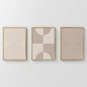 Πίνακας Zenzia pakoworld τρίπτυχος με ψηφιακή εκτύπωση και πλαίσιο 33x1.5x48εκ