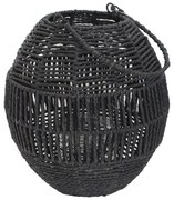 Φανάρι 00.06.61305 Φ27x29,5cm Black Rattan