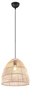 Φωτιστικό Κρεμαστό Vintage Industrial RL Lighting Rike R31131036 Φυσικό Χρώμα Rattan