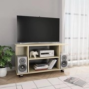 Έπιπλο Τηλεόρασης με Ρόδες Sonoma Δρυς 80x40x45 εκ. Επεξ. Ξύλο 800192