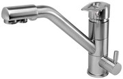 BRUNO μπαταρία πάγκου κουζίνας M54954-355N, τρίοδη, αναμεικτική, ασημί