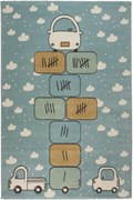 Χαλί Yolo 64183 230 Light Blue-Multi Βιοκαρπέτ 160X230cm