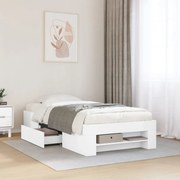 vidaXL Πλαίσιο Κρεβατιού Λευκό 75 x 190 εκ. από Επεξεργασμένο Ξύλο