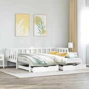 vidaXL Καναπές Κρεβάτι Συρόμενος Χωρίς Στρώμα 90x200 εκ. &amp; Συρτάρια