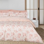 Σεντόνια Prestige 1694 (Σετ 4τμχ) Beige-Rose Das Home King Size 250x270cm 100% Βαμβακοσατέν