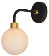 Φωτιστικό Επίτοιχο Lucide 30265-01-30 BEREND Μαύρο Ματ (Black Mat)|Χρυσό Χρώμα (Gold Coloured)