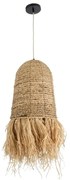 Φωτιστικό Οροφής Κρεμαστό Kalena 02170 Boho 1xE27 IP20 30x70cm Beige GloboStar