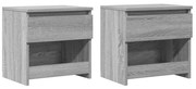 vidaXL Κομοδίνα 2 τεμ. Γκρι Sonoma 40x30x39 εκ. από Επεξεργασμένο Ξύλο