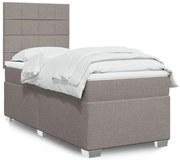 ΚΡΕΒΑΤΙ BOXSPRING ΜΕ ΣΤΡΩΜΑ TAUPE 90X190 ΕΚ.ΥΦΑΣΜΑΤΙΝΟ 3292647