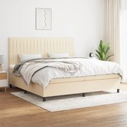 ΚΡΕΒΑΤΙ BOXSPRING ΜΕ ΣΤΡΩΜΑ ΚΡΕΜ 200X200 ΕΚ. ΥΦΑΣΜΑΤΙΝΟ 3141966