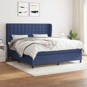 ΚΡΕΒΑΤΙ BOXSPRING ΜΕ ΣΤΡΩΜΑ ΜΠΛΕ 160X200 ΕΚ. ΥΦΑΣΜΑΤΙΝΟ 3128299