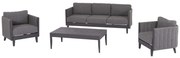 Σαλόνι Κήπου Larry (Σετ 4Τμχ) HM6188.01 Dark Grey 5 Θέσεων