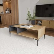 Τραπέζι Σαλονιού Tarz 360ALE1601 90x50x39cm Anthracite-Oak
