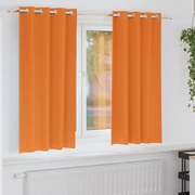 vidaXL Κουρτίνες 2 pcs Φωτεινό Πορτοκάλι 175 x 140 εκ. Πολυεστέρας