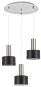 Φωτιστικό Οροφής  SE21-NM-4-3NM-MS1 ADEPT TUBE Nickel Matt Pendant Black Metal Shade+ - 51W - 100W - 77-8453