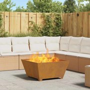 vidaXL Φωτιά Καφέ 80 x 80 x 40 cm Ατσάλι σκληρυθέν στον αέρα