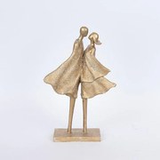 Διακοσμητική Φιγούρα Ζευγάρι 752-27083 21,5x9x34cm Gold Estheti Home Πολυρεσίνη