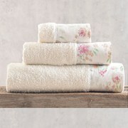 Πετσέτες Sorin Σε Κουτί (Σετ 3τμχ) Ecru-Pink Ρυθμός Σετ Πετσέτες 70x140cm 100% Πενιέ Βαμβάκι