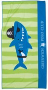 Πετσέτα Θαλάσσης Microfiber 70x140εκ. Beach Towels 3760 Μπλε-Πράσινη Greenwich Polo Club Junior