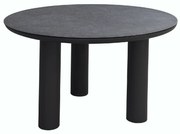 ΤΡΑΠΕΖΙ ΑΛΟΥΜΙΝΙΟΥ DOSUN HM6201.01 ΓΚΡΙ ΣΚΕΛΕΤΟΣ-3D PRINT ΓΥΑΛΙ-ΚΕΡΑΜΙΚΟ LOOK Φ120εκ