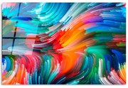 Πίνακας Γυάλινος 123BZM1360 70x50cm Multi Wallity Οριζόντιοι Γυαλί
