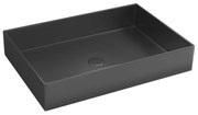 Karag Saturn Νιπτήρας επικαθήμενος ανοξείδωτος Gun Metal 55x38x10cm